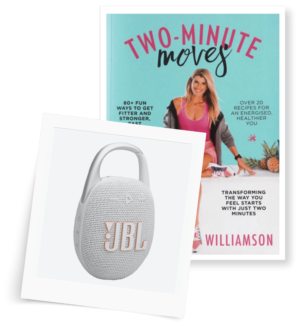 Individual Prize: Two-Minute Moves book and JBL