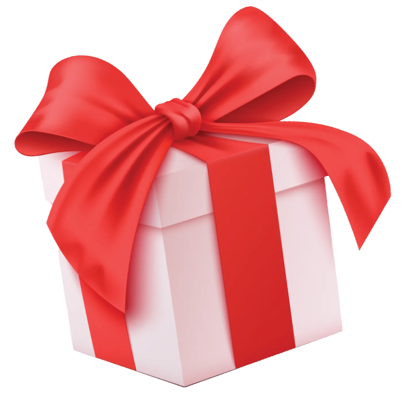 Gift box with red ribbon