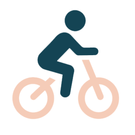 Icon of a person cycling