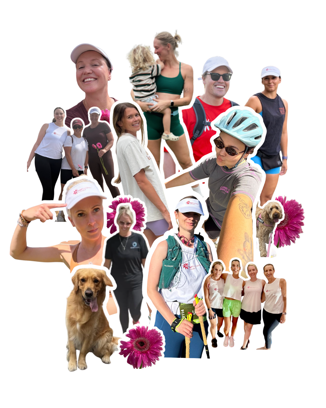 Collage image of participants in the 100K Challenge